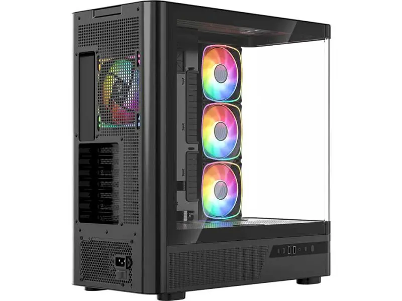 Корпус MODECOM VOLCANO AQ200 ARGB MIDI BLACK (MC-A-AQ200-4FA-B) - фото 3