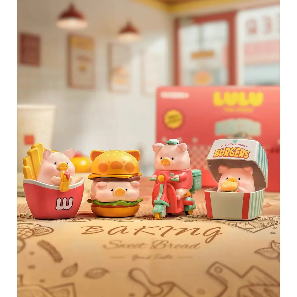 Колекційна фігурка 10/10 Toys LuLu the Piggy серія Burger Express Movable Series blind box (LULU1310) - фото 8