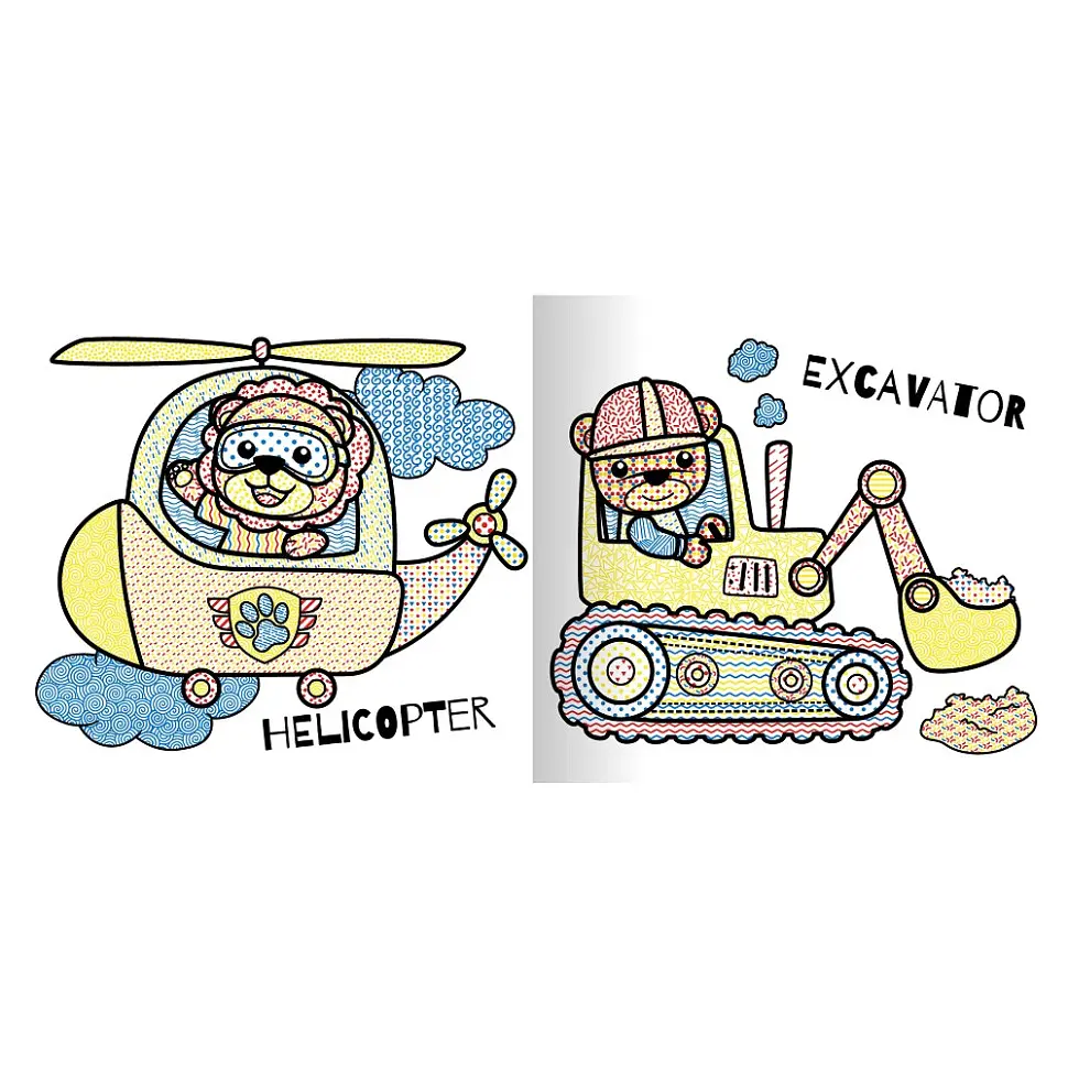 Водна розмальовка "Транспорт" Апельсин РМ-95-02 серія "MINI Water Book" - фото 2