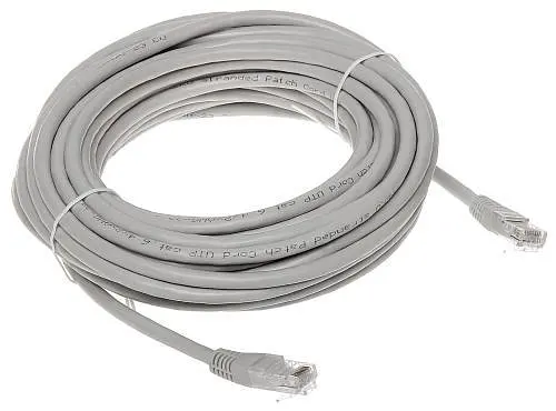 Патч-корд 10 м, UTP, Grey, ATcom, Cat.5e, CCA, PVC (9167)