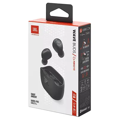 Наушники JBL Wave Buds TWS Black (JBLWBUDSBLK) - фото 11
