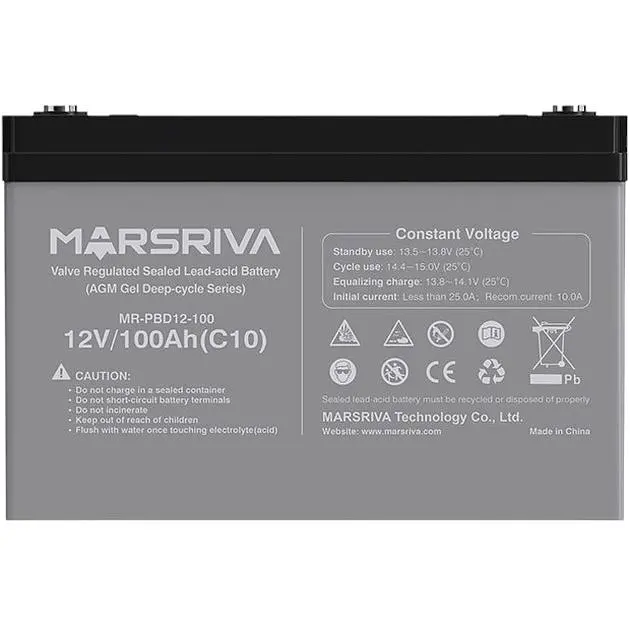 Аккумуляторная батарея Marsriva AGM Gel 12V 100 Ah (MR-PBD12-100) - фото 2