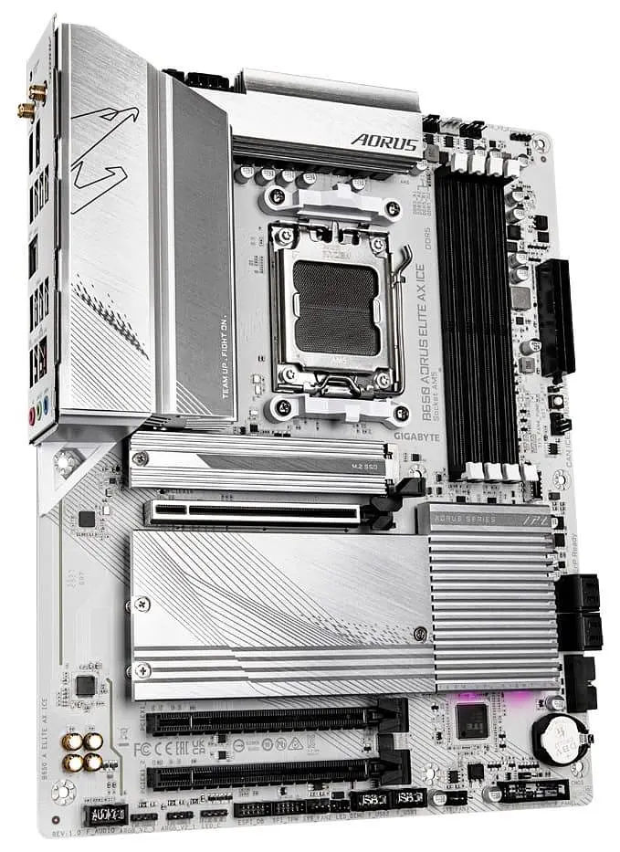 Материнська плата GIGABYTE B650 AORUS ELITE AX ICE (B650 AORUS ELITE AX ICE) (Socket AM5, AMD B650, ATX) - фото 2