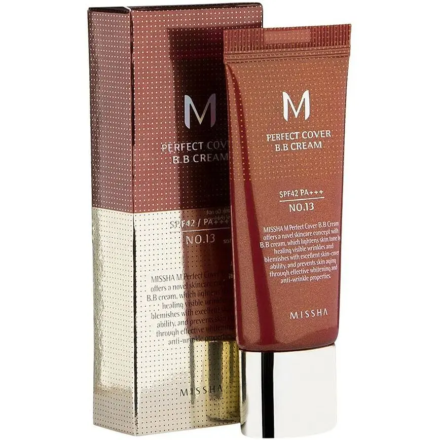 ВВ-крем Missha M Perfect Cover RX SPF42/PA+++ тон 13 (Bright Beige) 20 мл - фото 3