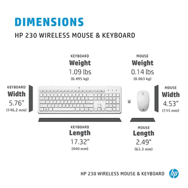 Комплект HP 230 Wireless UA White (3L1F0AA) - фото 2