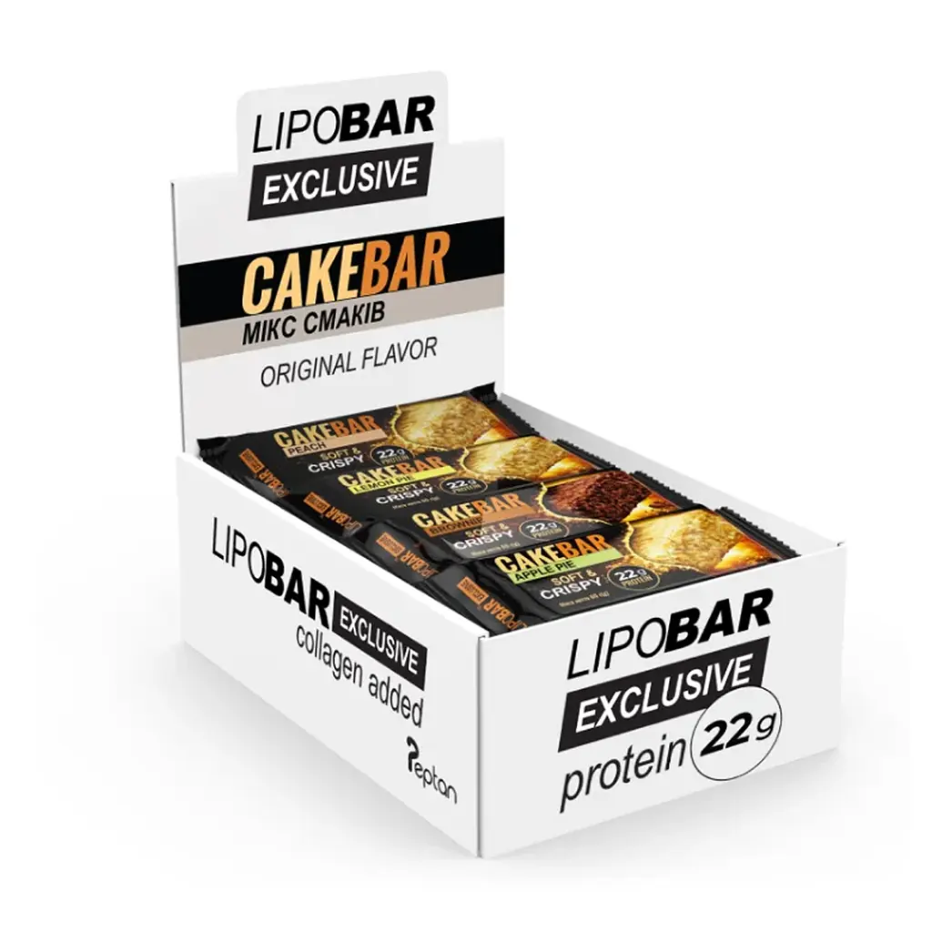 Протеїнові батончики Cake Bar — 16 × 60 г Mix Box