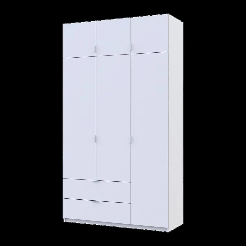 Розпашна Шафа для одягу Doros Лукас Білий 3ДСП 135х50х240 (80737800) - фото 3
