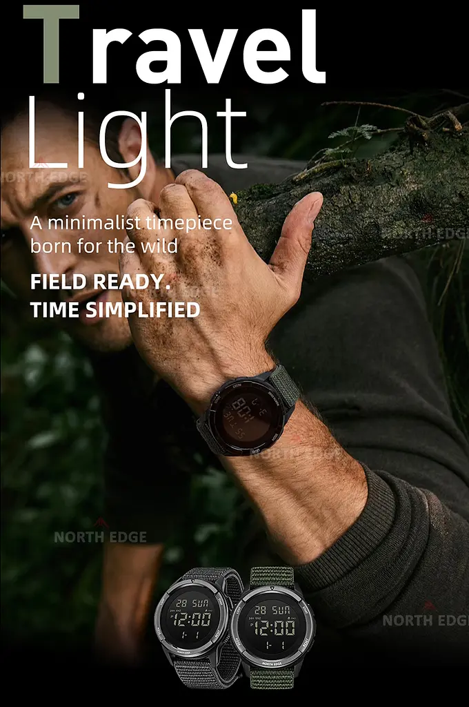 Годинник North Edge Terrax Green, 2 ремінця - фото 14