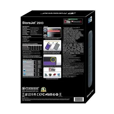 Зовнішній жорсткий диск 2.5 2TB Transcend (TS2TSJ25H3P) - фото 5