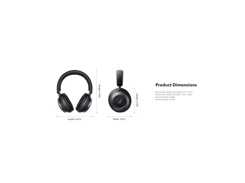 Навушники з мікрофоном ANKER Soundcore Space One Pro Jet Black (A3062G11) - фото 10