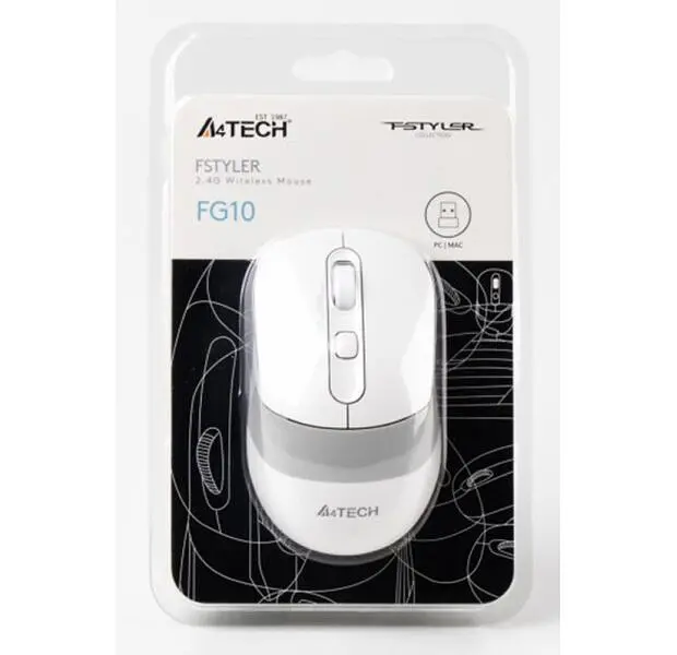 Миша A4Tech Fstyler FG10 FG10 White - фото 6