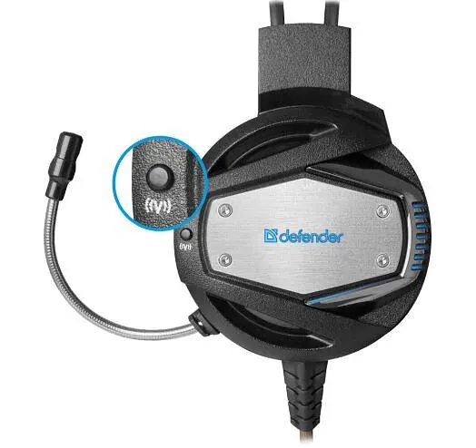 Игровые наушники Defender Warhead G-500 2.5м (Черно-коричневые) - фото 2