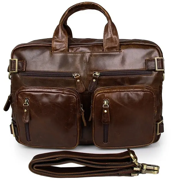 Чоловіча шкіряна сумка Vintage 39,5х29х13 см sum0013931 - фото 3