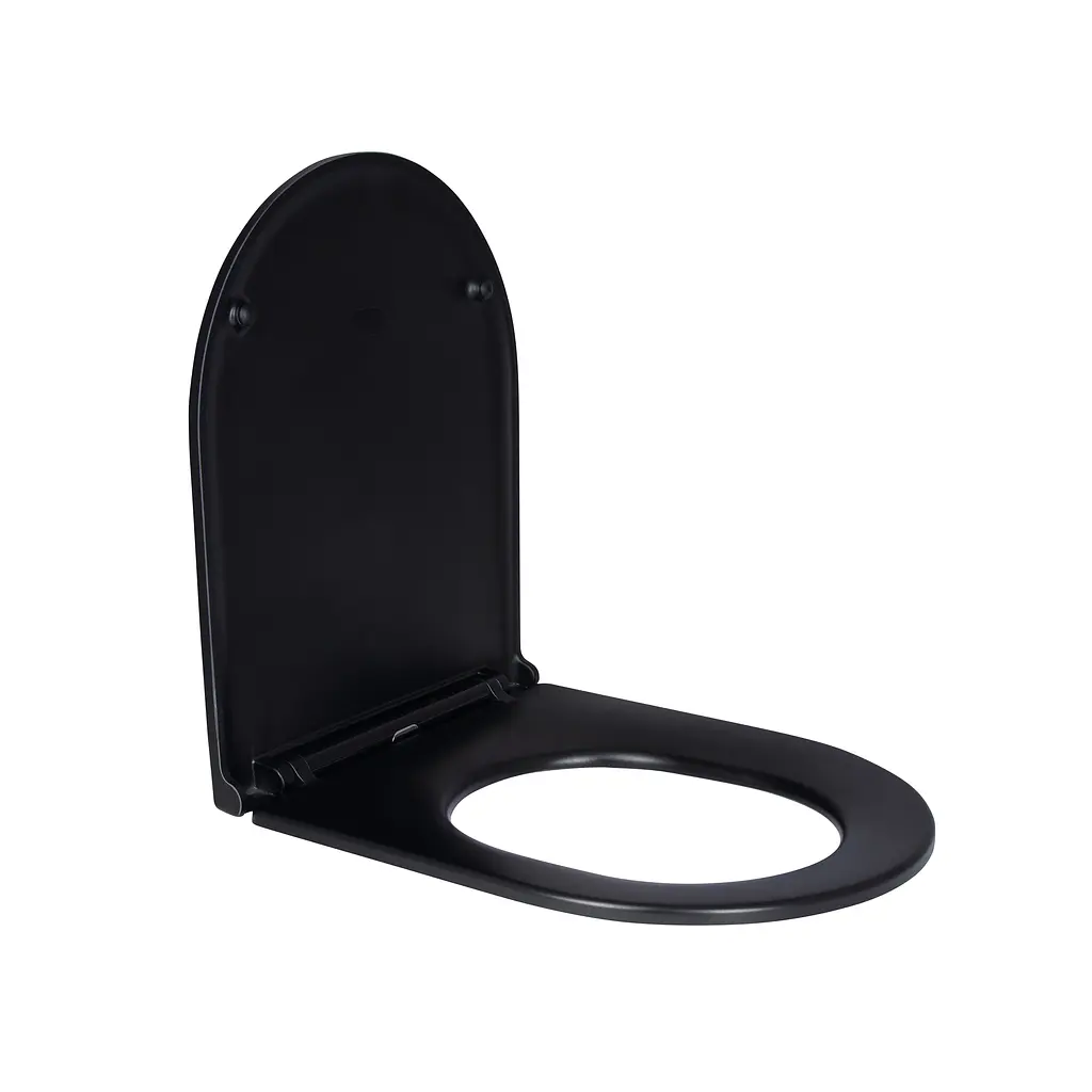 Сиденье для унитаза Qtap (Robin) с микролифтом Slim QT99HY2411MB, Черный матовый - фото 3