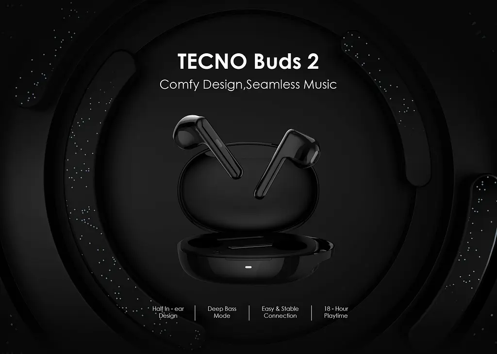 Наушники Tecno Buds 2 Black (4895180765681) - фото 8