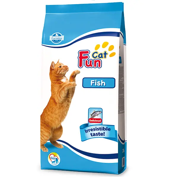 Повнораціонний економ сухий корм Farmina Fun Cat, для дорослих котів, з рибою, 20 кг
