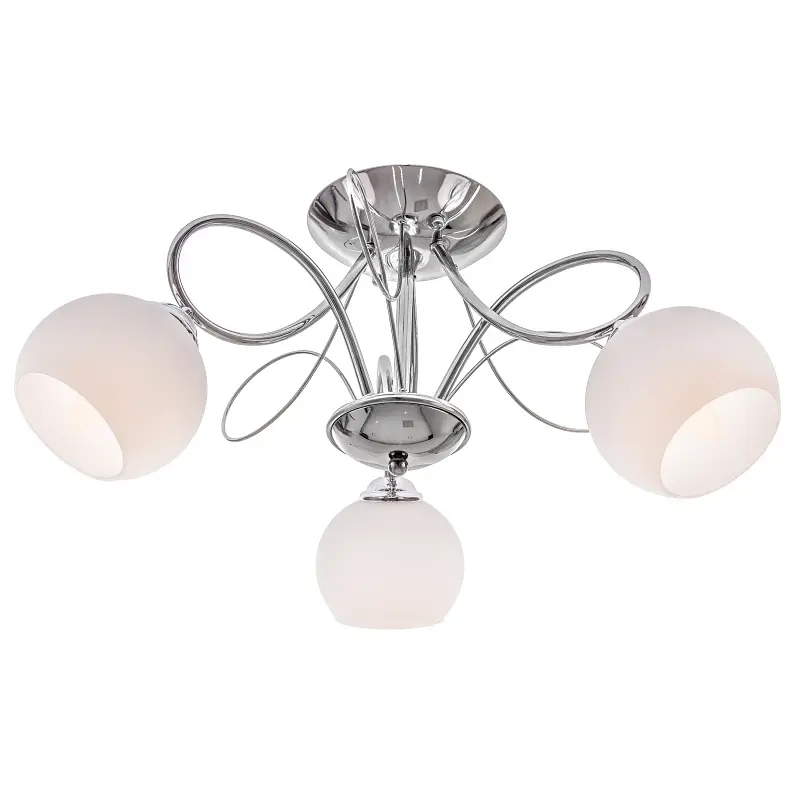 Люстра потолочная Brille в спальню E27 60W CH+WH (LK-569C/3) - фото 3