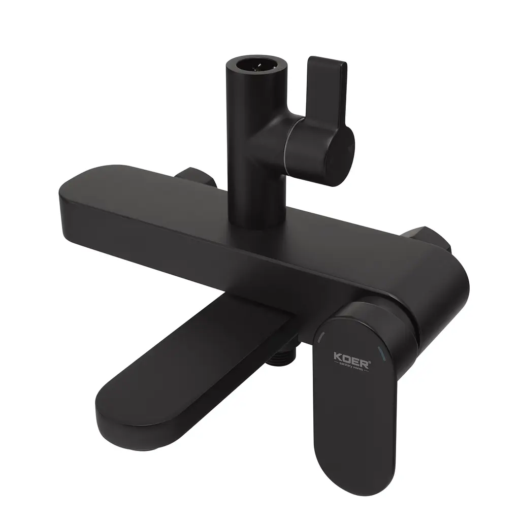 Душевая система Koer KB-56030-05 3 функции KR5428, Черный матовый - фото 4