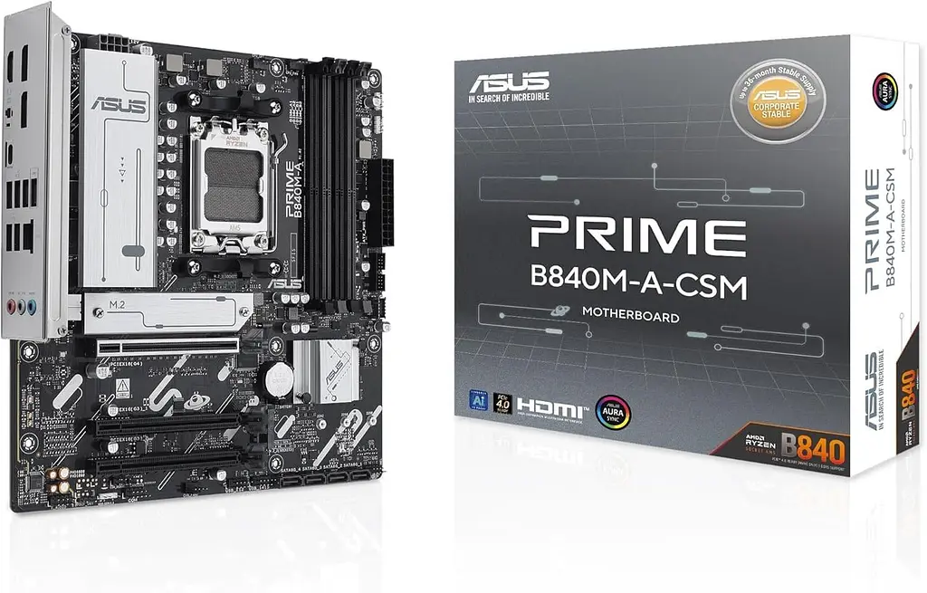 Материнська плата ASUS PRIME B840M-A-CSM (PRIME B840M-A-CSM) (Socket AM5, AMD B840, Micro-ATX) - фото 6
