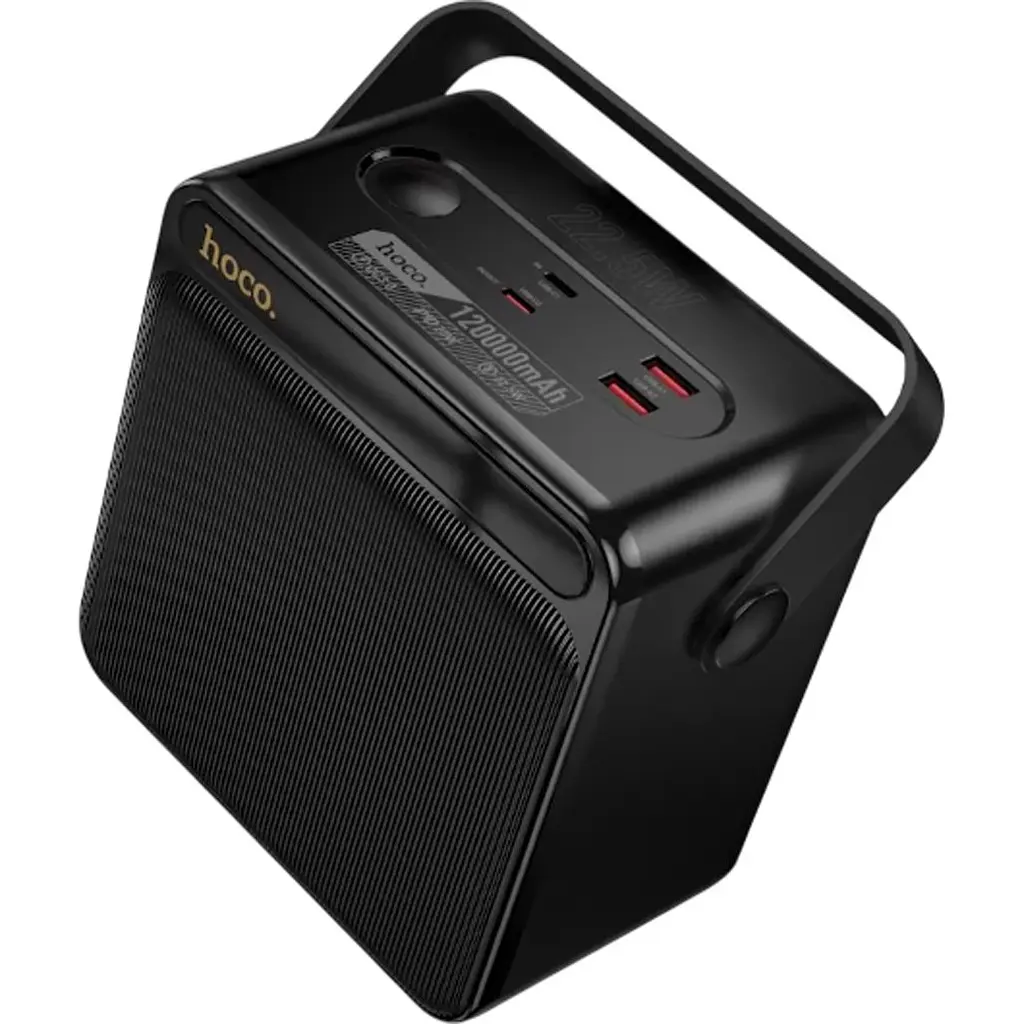 Зовнішній акумулятор Hoco DB101 Zeus 120000mAh 22.5W Black [168596] - фото 2