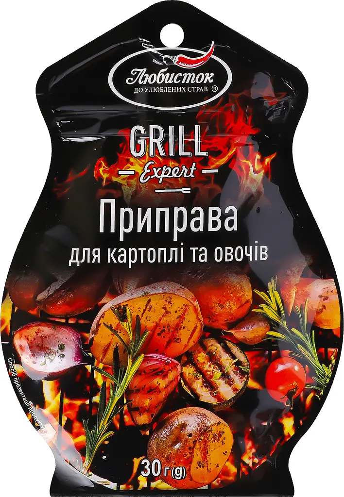 Приправа Любисток Grill Expert для картоплі та овочів 30 г (740229) - фото 6