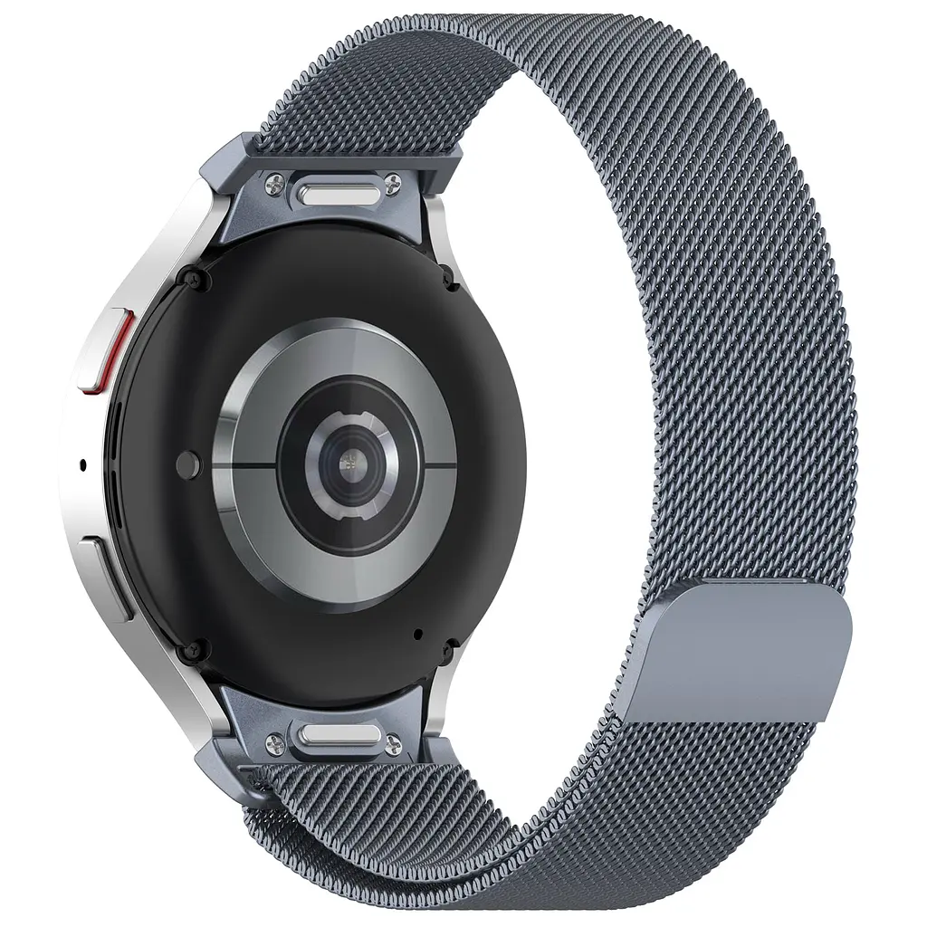 Ремінець металевий для смарт-годинника Google Pixel Watch 40,42,43,44,45,46,47 mm, Milanese Magnetic, сірий, міланська петля, браслет на магнітній застібці, сумісний з годинником Google Pixel Watch, для моделей з розміром корпусу 40,42,43,44,45,46 - фото 2