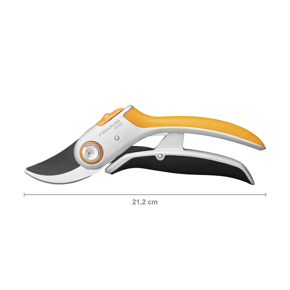 Секатор Fiskars Plus™ P751 Bypass до 22 мм, металл (1057172) - фото 2