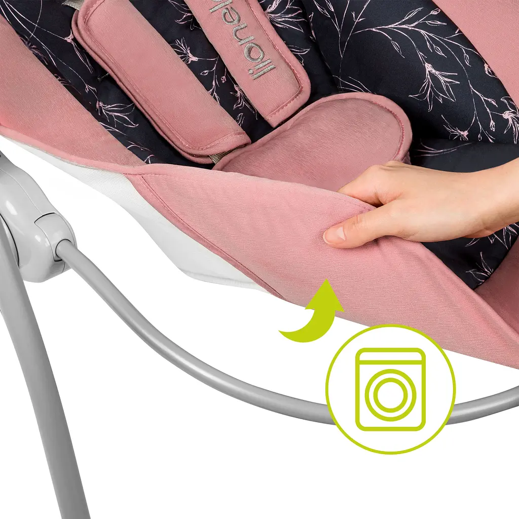 Кресло-качалка Lionelo Ruben Pink Baby с игровой дугой, розовое (LO-RUBEN RUBEN PINK BABY) - фото 9