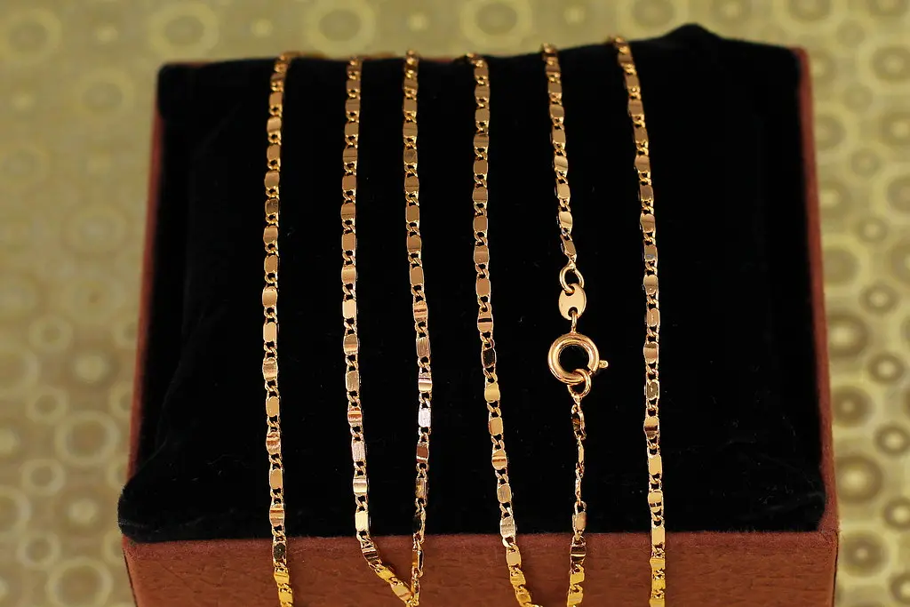 Ланцюг Xuping Jewelry хвилястий равлик 50 см 2 мм золотистий