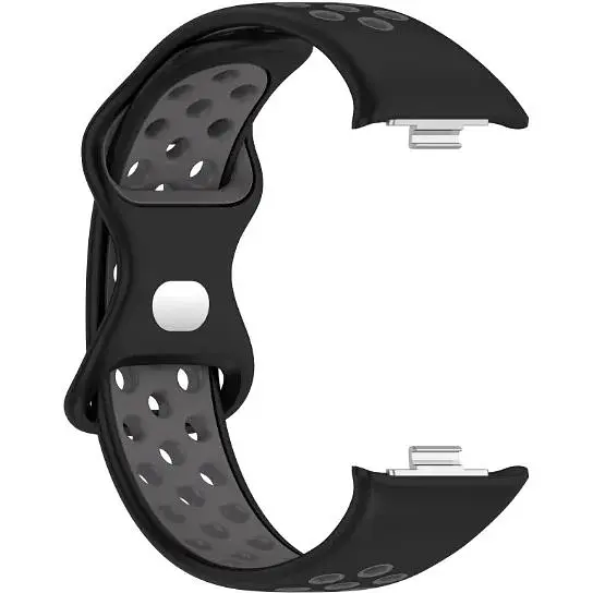 Ремешок DK для Xiaomi Mi Band 8 Pro Silicone Sport Band Nike (017600) (black / grey) - фото 2