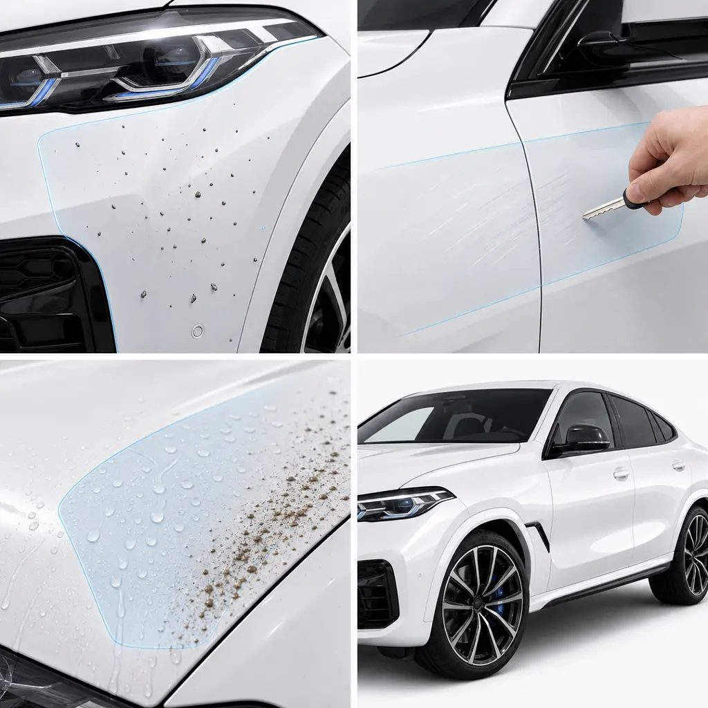Антигравійна захисна бронеплівка за лекалами для BMW X6 G06 facelift 2023- капот і передні крила - фото 3
