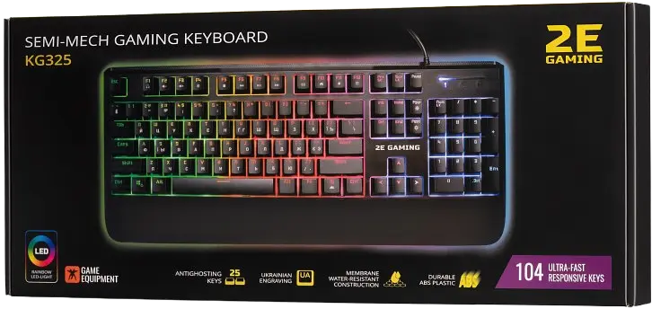 Клавіатура 2E Gaming KG325 RGB Black (2E-KG325UB) - фото 2