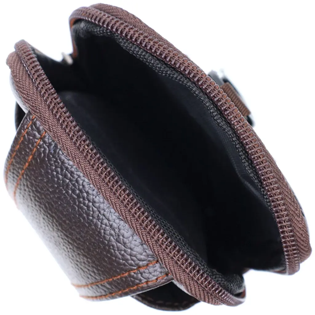 Чоловіча сумка на пояс на одне відділення Vintage 22246 коричнева - фото 6