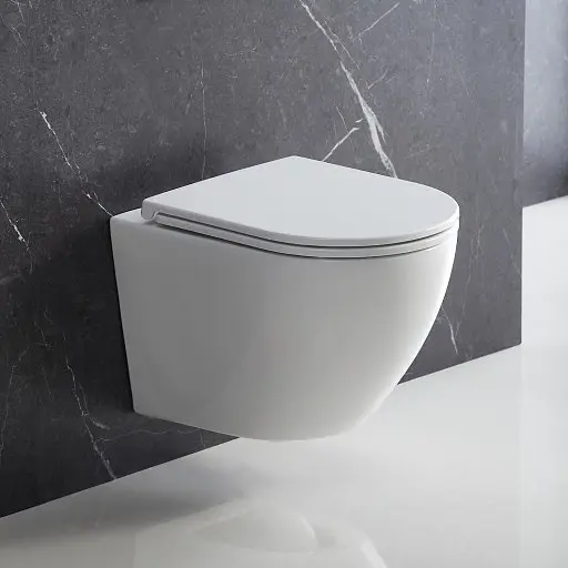 Унитаз Omnires Ottawa 49x37 rimless подвесной сиденье дюропласт white gloss OTTAWAMWBP, Белый - фото 2