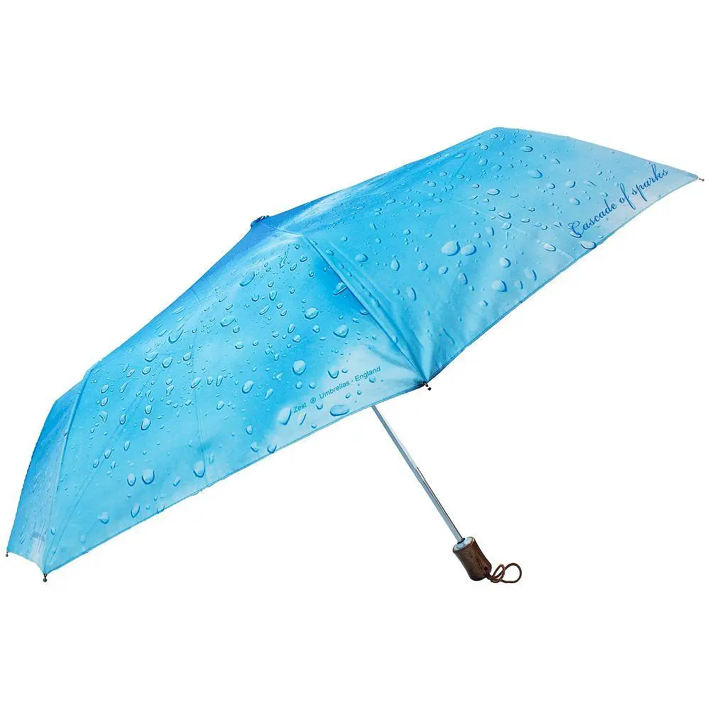 Жіноча складана парасолька повний автомат Zest 103 см блакитна - фото 2