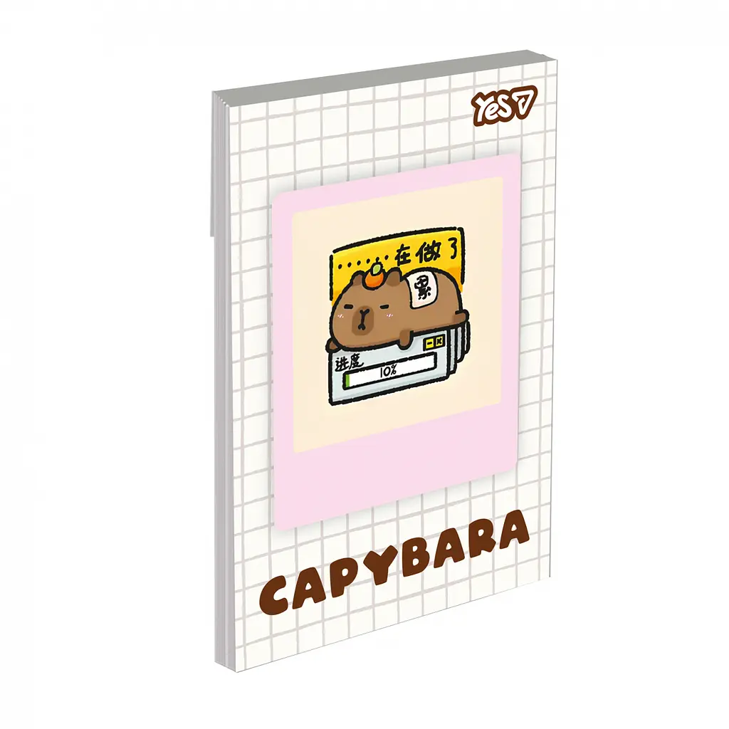 Блокнот Yes Capybara А7 48 аркушів клітинка 1 шт. в асортименті (152574) - фото 9