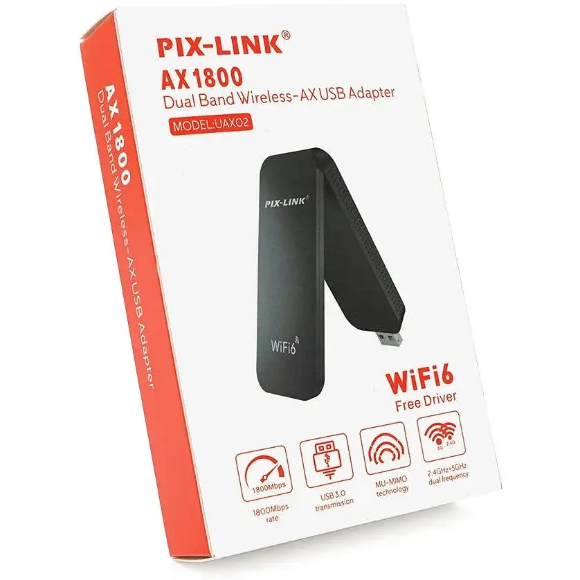 Бездротовий мережний адаптер Voltronic Wi-Fi6-USB LV-UAX02, 802.11 a/b/g/n, 1800Mbps, Box - фото 5