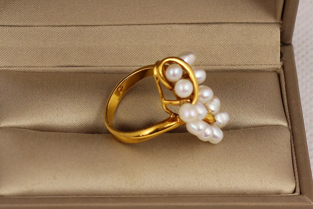 Кільце Xuping Jewelry Гроно велике р 18 золотисте - фото 3