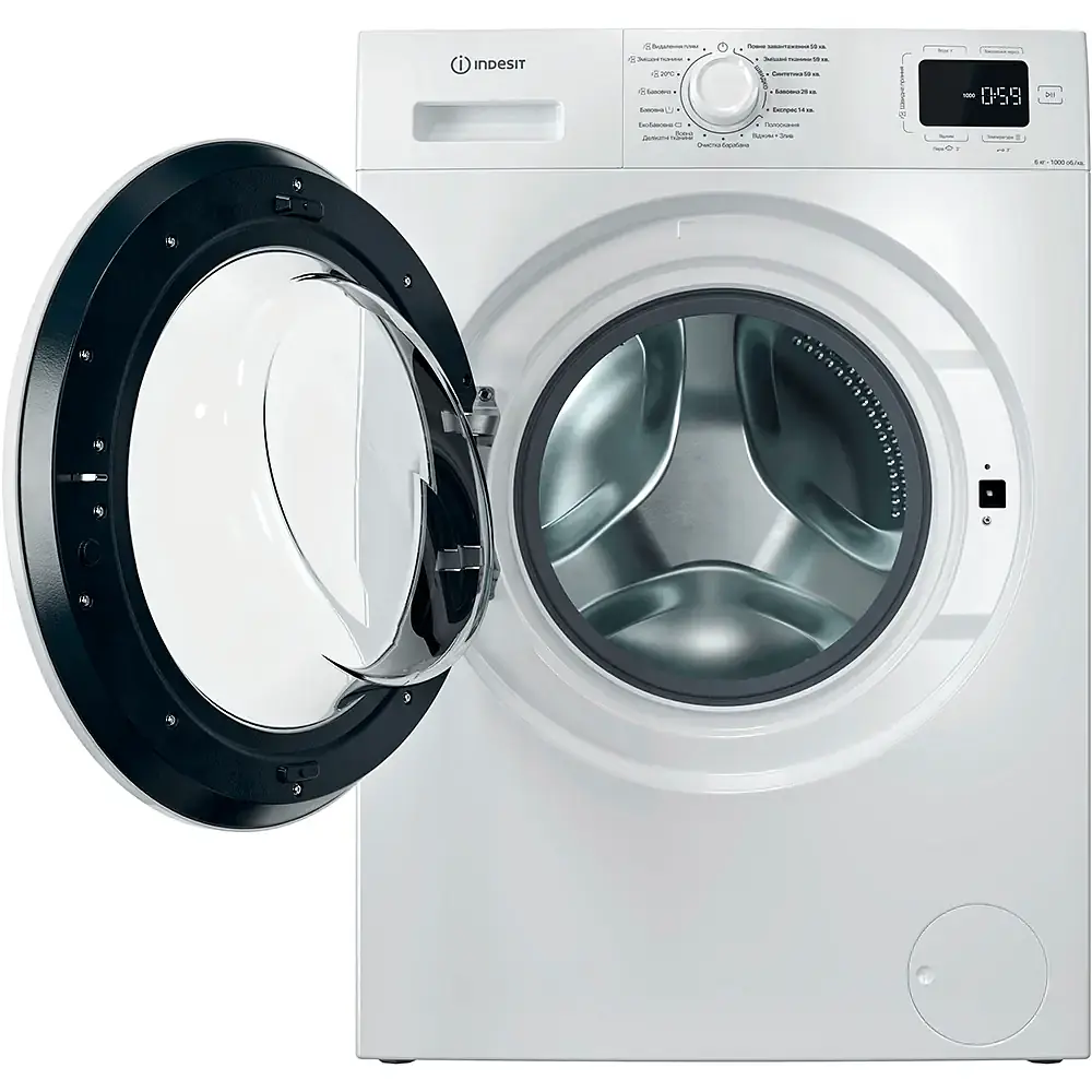 Indesit Пральна машина Indesit фронтальна, 6кг, 1000, A+++, 44.6см, дисплей, пара, інвертор, білий - фото 4