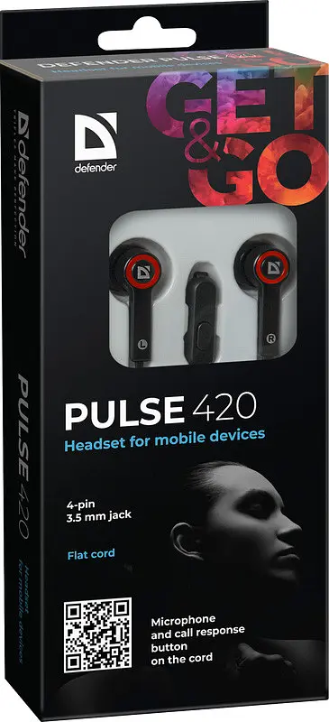 Навушники дротові для смартфонів Defender Pulse 420 Червоний - фото 4