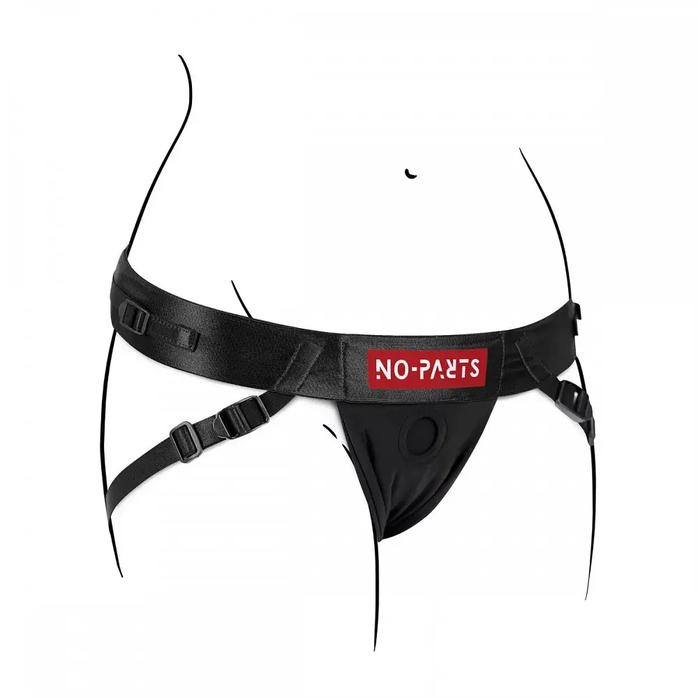 Труси для страпона з одним кріпленням No-Parts Jordan чорні, One Size - фото 2