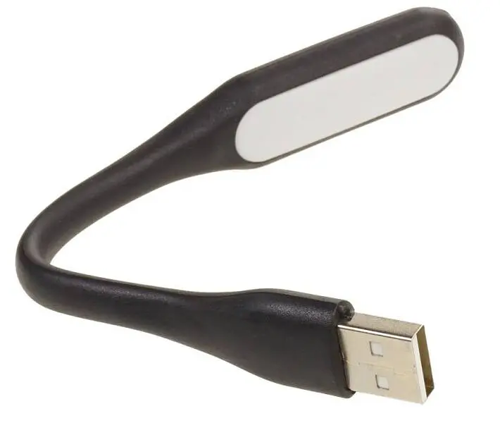 Світильник USB гнучка лампа для ноутбука повербанка 17см UKC чорний - фото 2