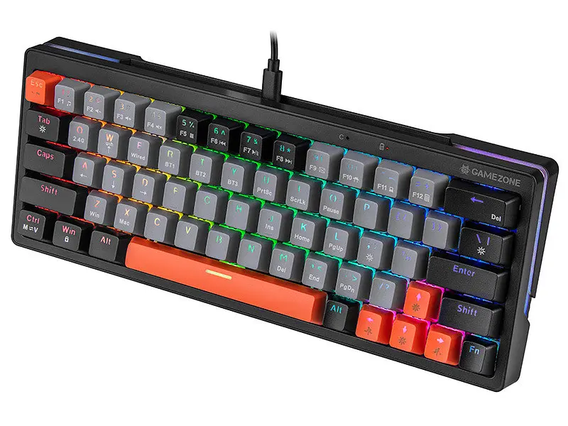 Клавіатура Tracer GameZone Evo1 Hot SWAP 63 RGB Grey (TRAKLA47297) - фото 3