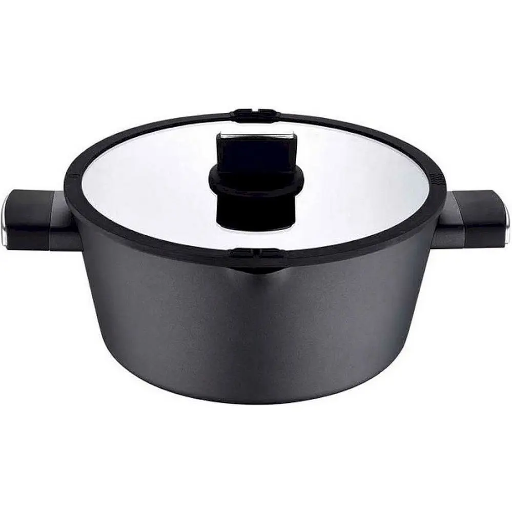 Кастрюля Bergner Ion plus с крышкой 28 см 6 л (BG-35912-BK) - фото 2