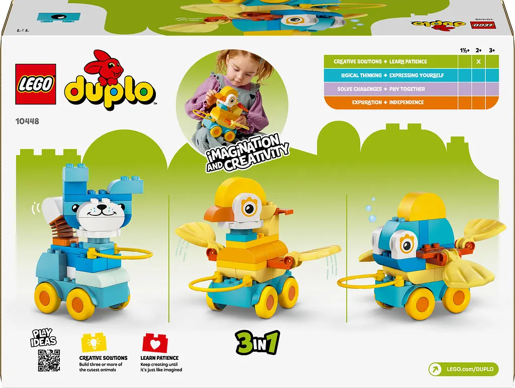 Конструктор LEGO DUPLO Town Тварини на колесах 3в1 58 деталей (10448) - фото 17