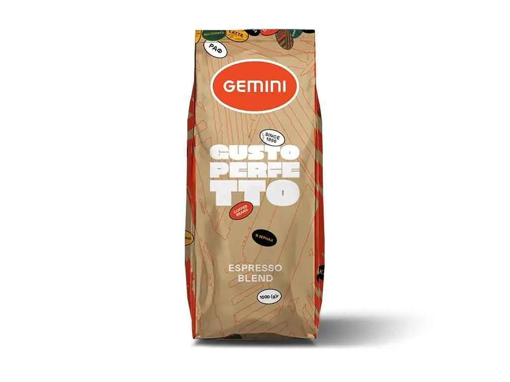 Кава в зернах GEMINI 1кг Gusto Perfetto