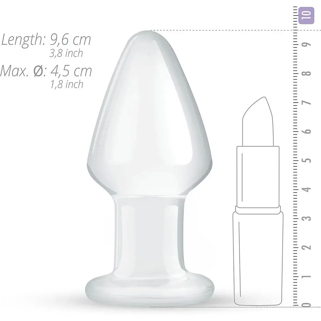 Стеклянная анальная пробка Gildo Glass ButtPlug No. 25 - фото 3
