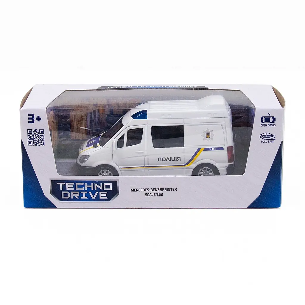 Автомодель Mercedes-Benz Sprinter Поліція TechnoDrive 250294 Білий (6900007324113) shop (6900007324113) - фото 2