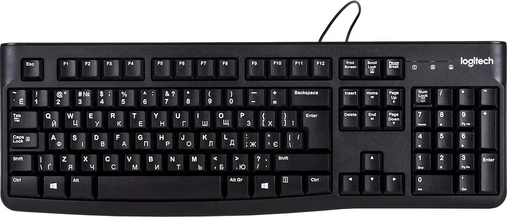 Клавіатура Logitech K120 USB black UKR (920-002643) - фото 2
