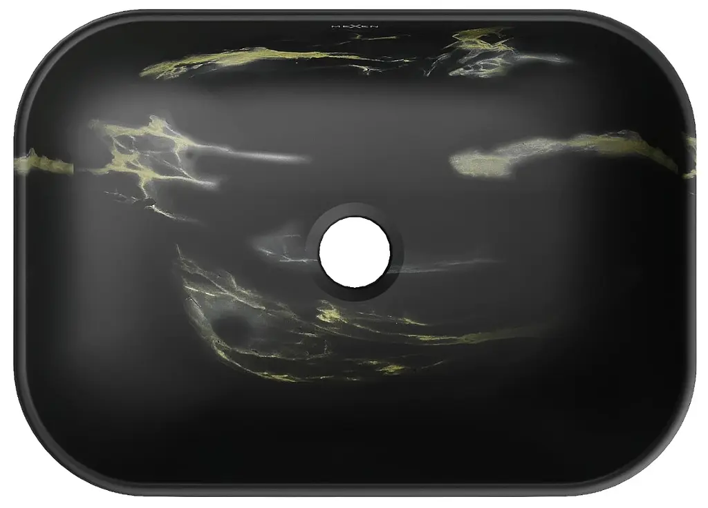 Умивальник Mexen Rita black marble matt накладний MEX-21084588, Чорний матовий - фото 2